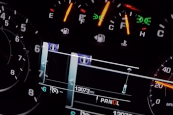 blurry dashboard dials