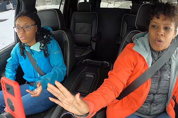 Teen and Her mom in a car